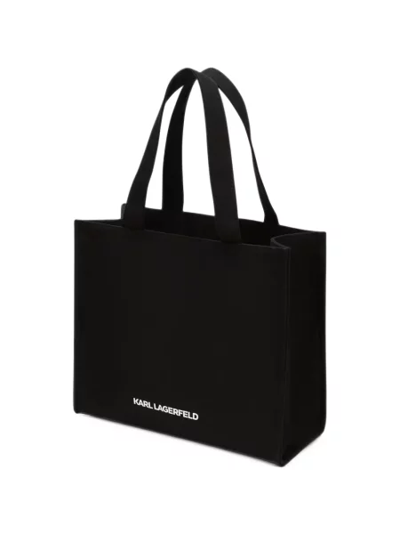 Шопинг чанта Karl Lagerfeld с автограф черно