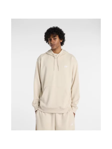 Bluza z kapturem New Balance Sport Essentials French Terry beżowy XL biały