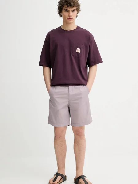 Levi's t-shirt gładki fioletowy