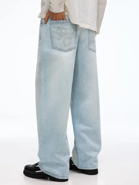 Bershka Jeans denim albastru
