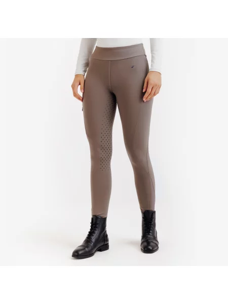 Legginsy jeździeckie full grip brązowe