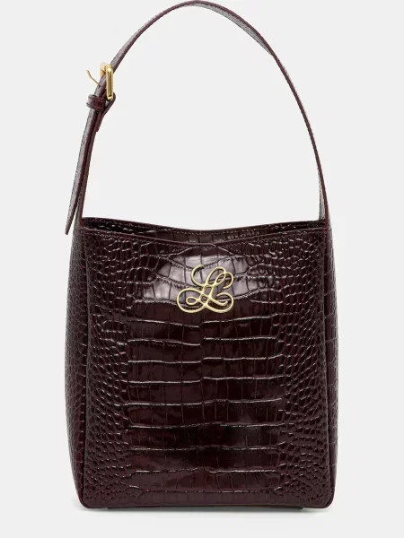 Geanta de piele Luisa Spagnoli din piele bordo