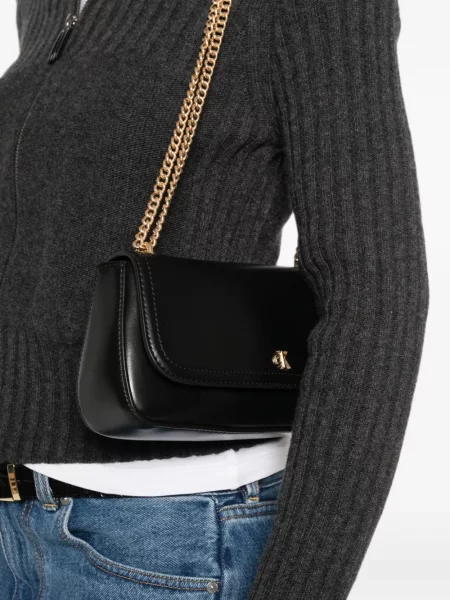Colier Calvin Klein cu bretele cu autograf negru