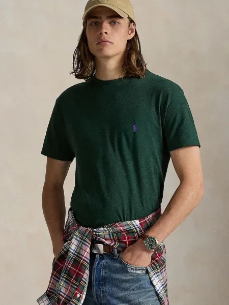 Polo Ralph Lauren tricou basic pentru bărbați din verde