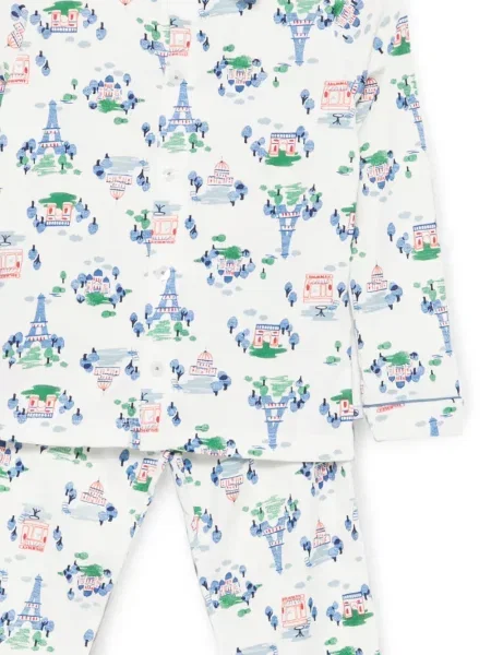 Pijamale copii Petit Bateau alb