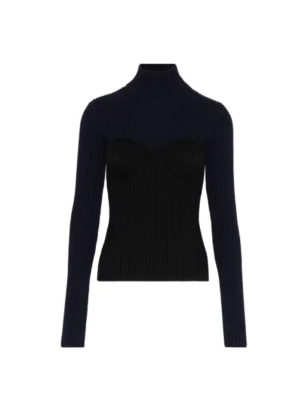 Sweter z golfem Jean Paul Gaultier wełniany