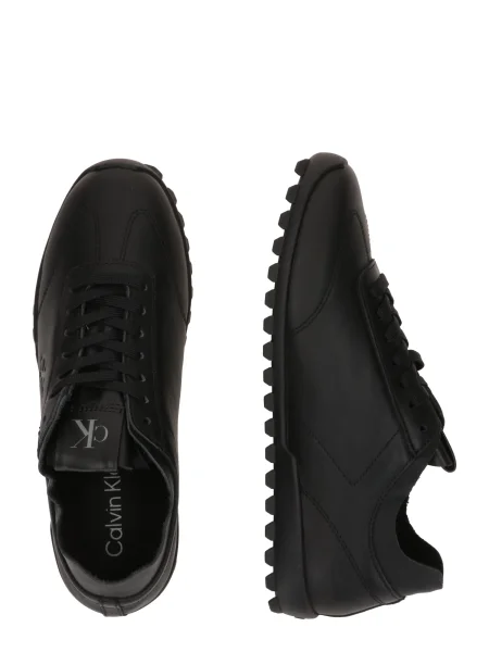 Calvin Klein sneakers din piele LOW PROFILE RUNNER LTH MG negru
