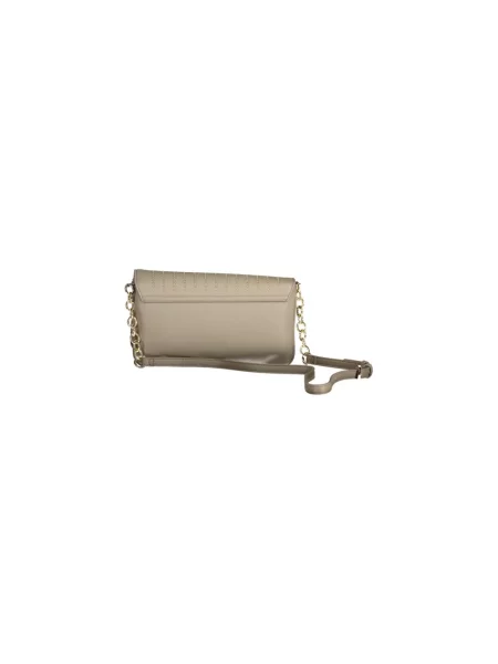 Lniana torebka crossbody Valentino By Mario Valentino z ćwiekami beżowa