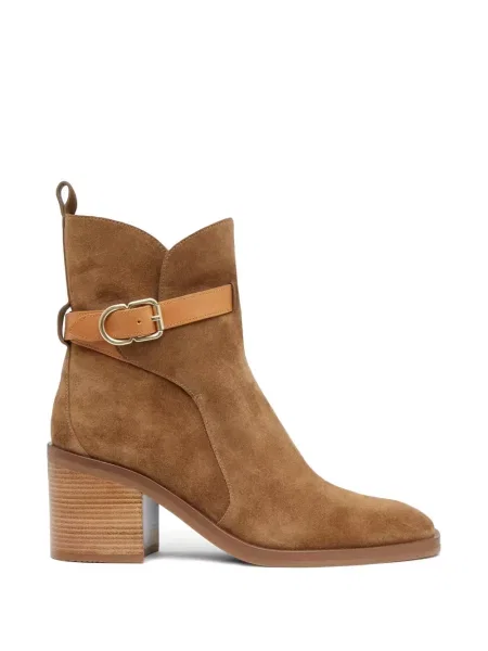 Cizme scurte 3.1 Phillip Lim cu bretele maro