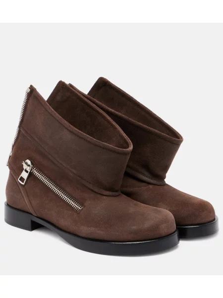 Cizme scurte Jw Anderson din piele de căprioară maro