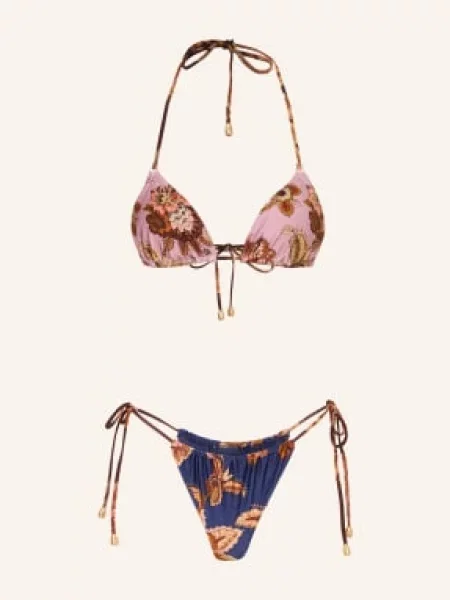 Zimmermann Bikini Trójkątne Aster blau beżowe