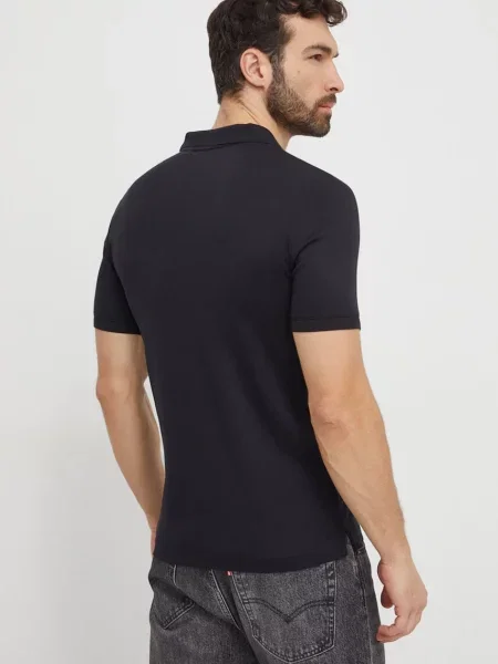Polo majica Calvin Klein črna