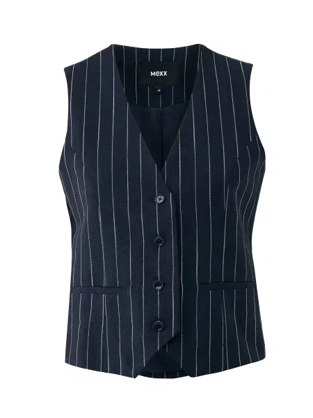 MEXX Vestă de costum albastru marin alb