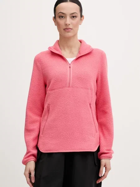 Jack Wolfskin bluza sportowa polarowa Lite Curl różowa