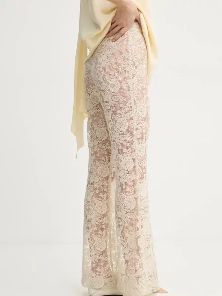 Day Birger et Mikkelsen pantaloni Toby femei evazati high waist bej