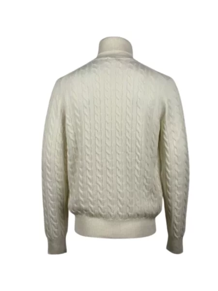 Sweter z golfem Malo z kaszmiru do golfa beżowy