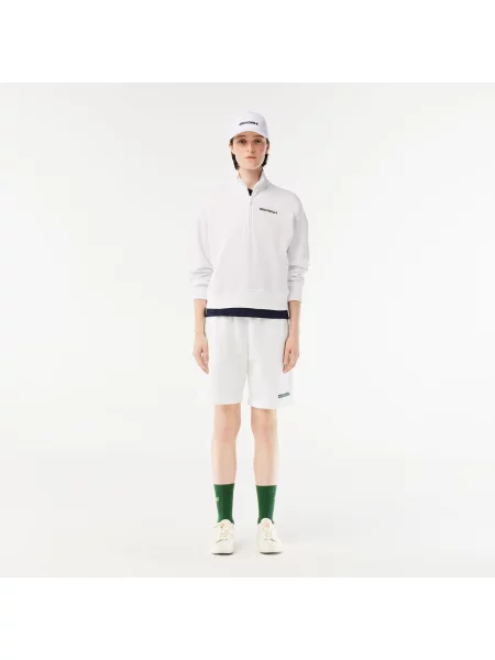 Кепка Lacoste с вышивкой белая