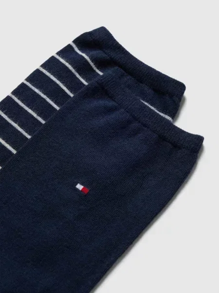 Skarpety z detalem z logo w zestawie 2 szt. Tommy Hilfiger granatowe