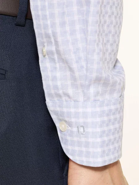 Olymp Košile Modern Fit černošedá bílá