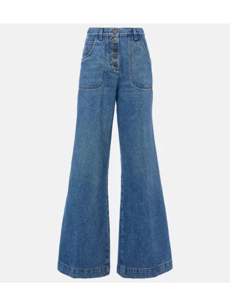 Blugi evazați Etro albastru
