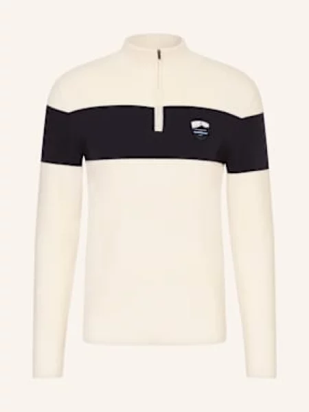 We Norwegians Sweter Typu Troyer Holmenkollen Z Dodatkiem Wełny Merino weiss biały