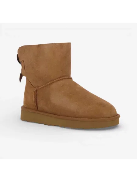 Pantofi Ugg cu funde alb