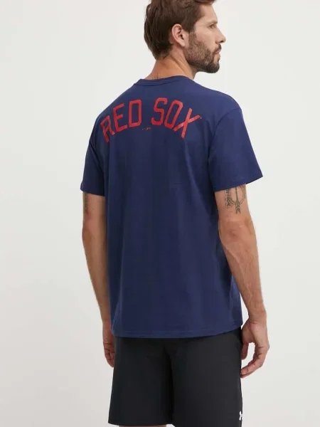 Тениска Nike Boston Red Sox тъмносиньо с принт червено
