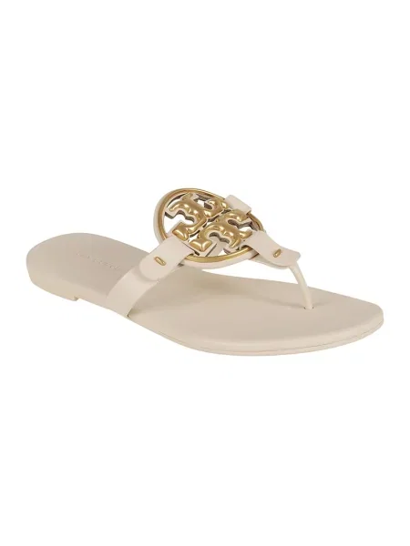 Sandały Tory Burch skórzane żółte