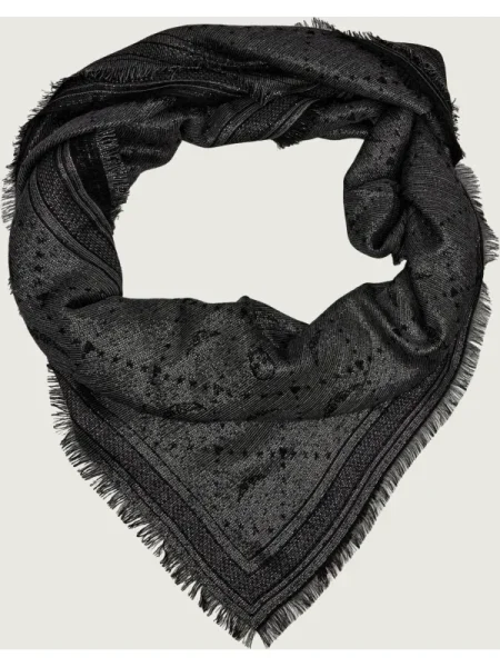 Zadig & Voltaire Kendő GLENN / ezüst fekete