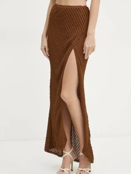 Charo Ruiz Ibiza spódnica Eris maxi ołówkowa brązowy