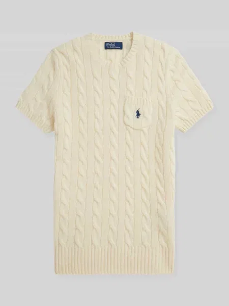 Sweter w kroju regular fit z mieszanki wełny z wyhaftowanym logo Polo Ralph Lauren biały