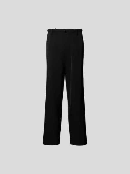 Spodnie o kroju regular fit z zapięciem na guzik Mm6 Maison Margiela czarne