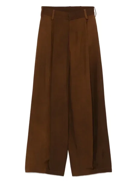 Pantaloni Uma Wang plisate maro