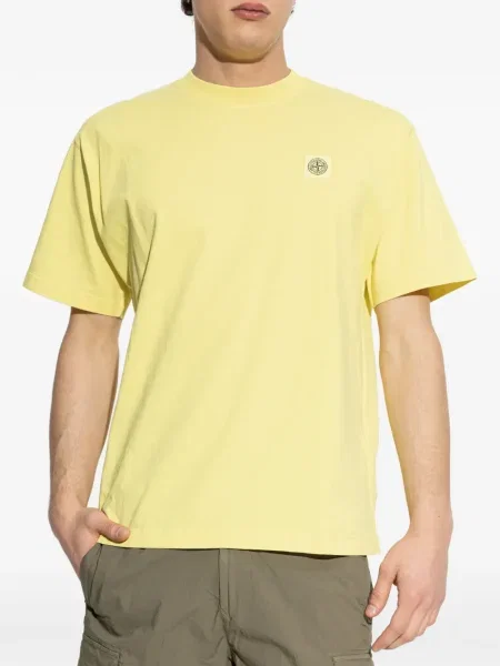 Tricou Stone Island cu strasuri galben