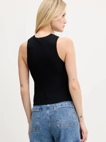 Džínový top Tommy Jeans černý