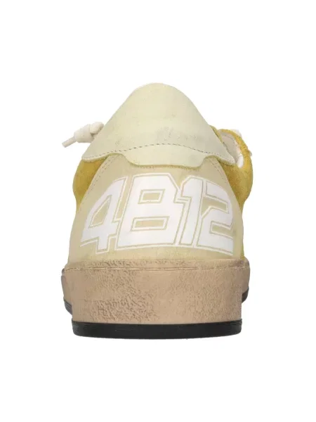 Sneakersy 4b12 skórzane żółte