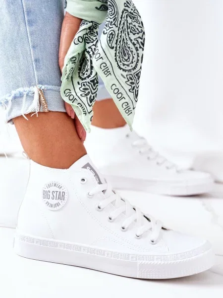 Sneakersy Big Star Shoes skórzane białe