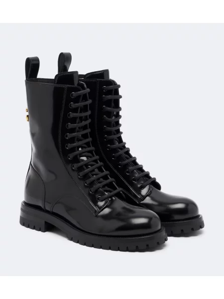 Botine Dolce&gabbana cu șireturi din piele negru