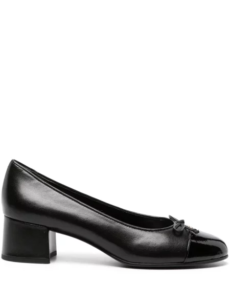 Șapcă Tory Burch din piele negru