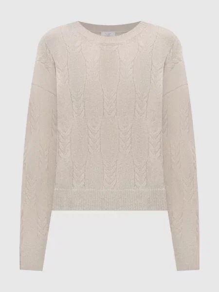Светр з вовною Peserico бежевий