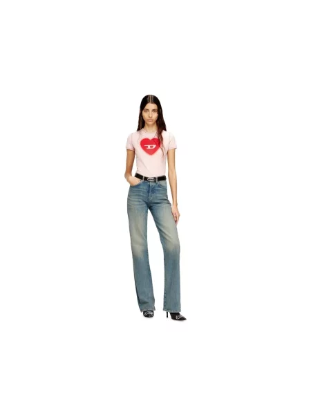 Tricou Diesel lung roz