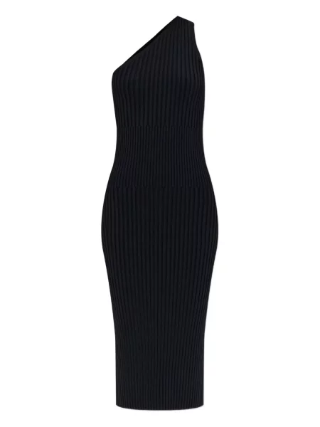 Rochie midi Iro până la genunchi cu un umăr gol de costum negru