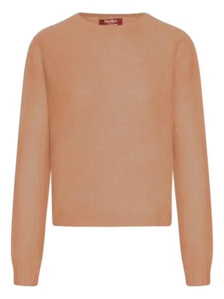 Kerek nyakú szvetter Max Mara barna