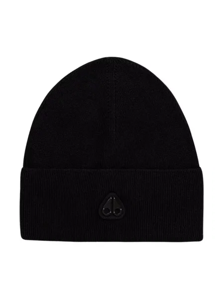 MOOSE KNUCKLES czapka beanie z dodatkiem wełny czarna
