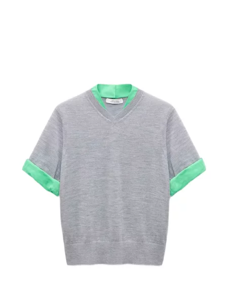 Tricou Dorothee Schumacher cu decolteu în V gri