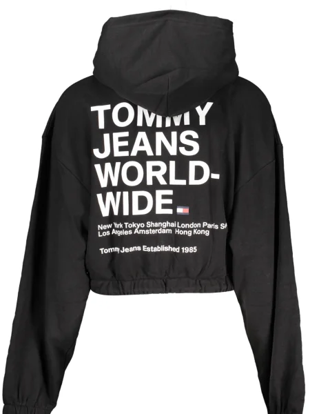 Bluza z kapturem Tommy Hilfiger z kapturem czarna
