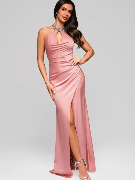 Rochie de seară Edoti de costum roz