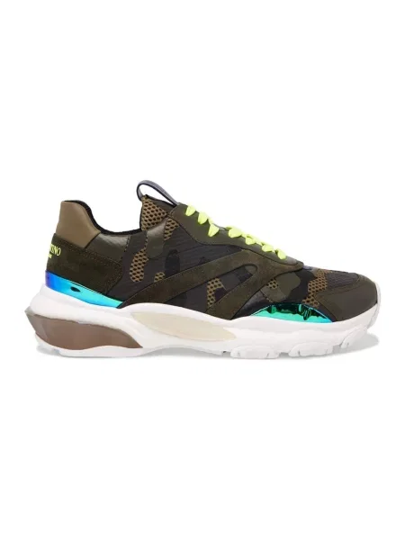 Lniane sneakersy Valentino Garavani zielone