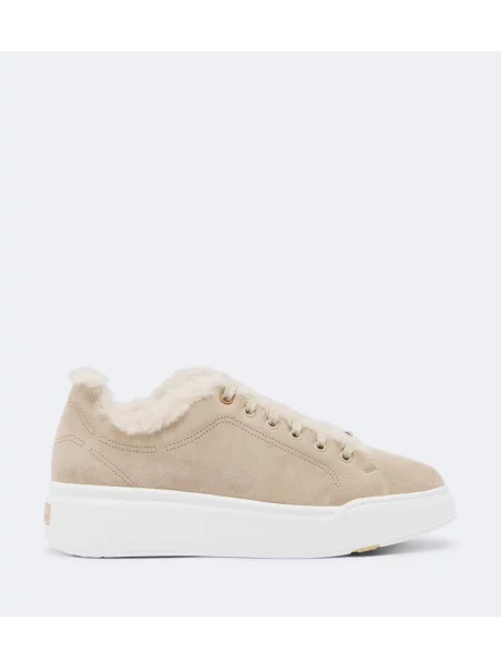 Top Max Mara din piele de căprioară bej