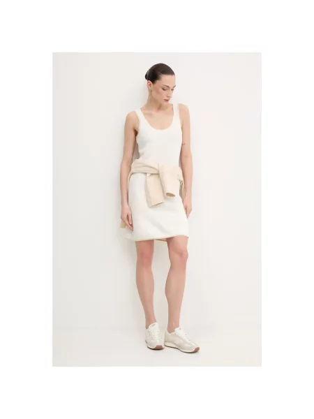 Sukienka Emporio Armani Ea7 bez rękawów beżowa